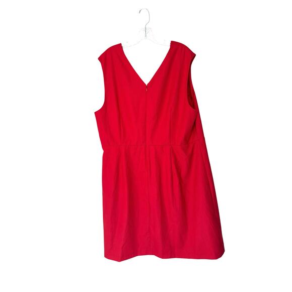 Loft Plus Red Sleeveless V-Neck Classic Casual Basic Sleeveless Dress‎ Size 22 - Picture 8 of 12